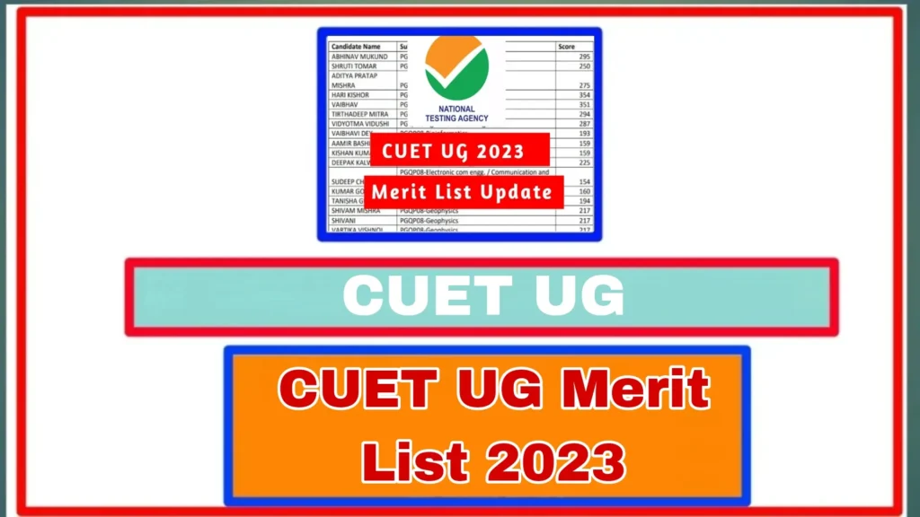 CUET UG Merit List